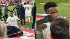 No se vio en TV: el gesto de Vinicius con la grada tras ser sustituido