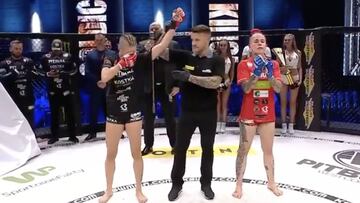 Sara Luzar-Smajic y Aitana Álvarez en KSW.