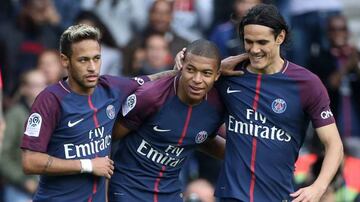 Neymar, Mbappé y Cavani.