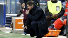 Simeone durante el partido. 