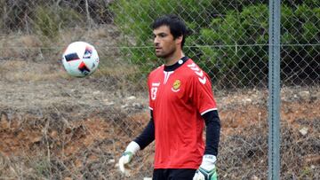 Sebastián Saja, será el portero titular del Nàstic hoy ante el Alavés.