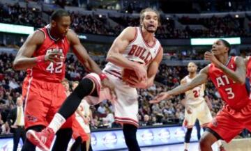 Joakim Noah (Chicago Bulls) logró su cuarto triple-doble de la temporada contra Atlanta Hawks.