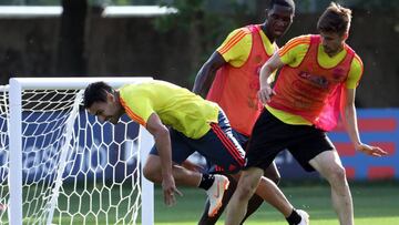 Entrenamiento de Colombia en Milanello