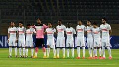 Los jugadores del Zamalek antes de un partido.
