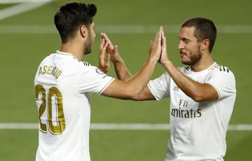 Asensio y Hazard, en la noche feliz ante el Valencia.