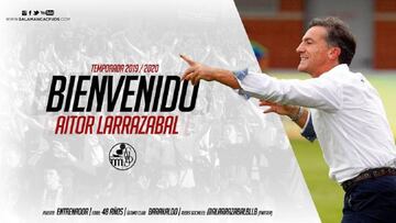 Aitor Larrazabal, nuevo entrenador del Salamanca.