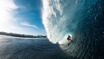 Tubazo en La Santa, Lanzarote, durante el 9º Lanzarote Quemao Class