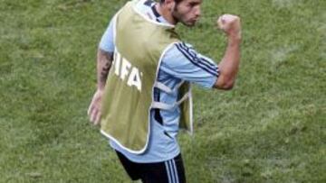 Rubén García. Los suplentes se entrenan; los titulares trabajan en el hotel