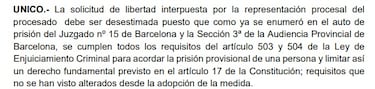 La Audiencia de Barcelona deniega la libertad provisional a Dani Alves