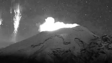 Vídeo: Así se vieron los Espectros Rojos que iluminaron el Volcán Popocatépetl