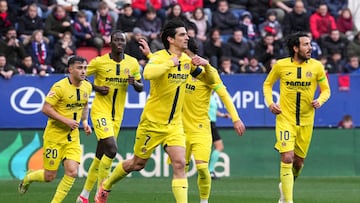 El delantero amarillo, cuando no está lesionado, demuestra que es clave para el equipo de Marcelino. Un doblete para rescatar un punto en El Sadar.