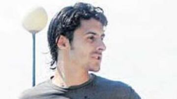 <b>CEÑO FRUNCIDO. </b>Aimar, contrariado tras el entrenamiento de ayer.