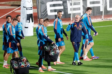 Pablo Fornals, Jorge de Frutos, Yeremy Pino, Aleix García, Dani Olmo, Mikel Merino y Luis de la Fuente.