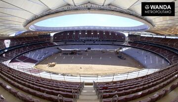 Obras en el Wanda Metropolitano: la cubierta ya est¨¢ terminada
