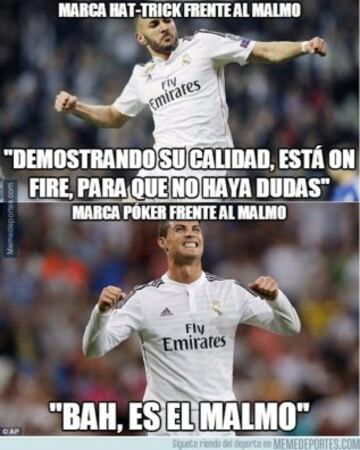 Los memes de la goleada del Real Madrid al Malmö