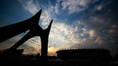 MEXICO CITY, MEXICO - NOVEMBER 27: General view of Azteca stadium prior the quarterfinals second leg match between America and Pumas UNAM as part of the Torneo Grita Mexico A21 Liga MX at Azteca Stadium on November 27, 2021 in Mexico City, Mexico. (Photo 