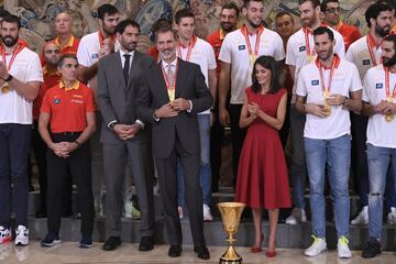 Recibimiento en La Zarzuela a los jugadores de la selección española de baloncesto 