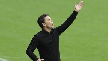 Rubi durante el partido de LaLiga Santander entre Sporting y Alavés