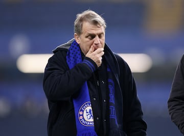 Todd Boehly, copropietario del Chelsea, tras un partido.