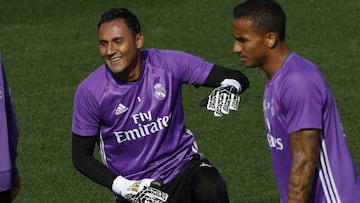 Keylor, en el entrenamiento.