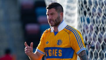 Andre-Pierre Gignac of Tigres during the match between Tigres UANL and Houston Dynamo as part of Phase One of the Leagues Cup 2025 at Shell Energy Stadium on July 29, 2024 in Houston, Texas, United States.