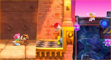 Amy Rose, Knuckles y Tails están bien diferenciados y cada uno aporta una forma totalmente distinta de encarar el juego