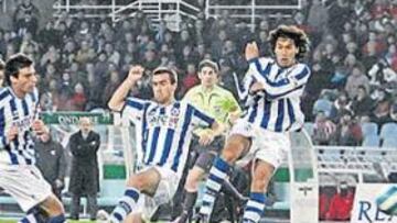 <b>0-2 Y ADIÓS. </b>De esta manera marcó Iraola el 0-2. El Athletic daba un empujón hacia la victoria y hundía a la Real.