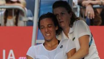 <b>CALAMBRES. </b>Schiavone fue atendida por la dureza del partido.