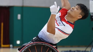 Seoul (Korea, Republic Of), 17/08/2021.- Four-time Para badminton world champion Kim Jung-jun of South Korea trains at a training center in Icheon, 80 kilometers south of Seoul, South Korea, 17 August 2021, ahead of the 24 August opening ceremony of the Tokyo Paralympics. (Abierto, Corea del Sur, Se&uacute;l, Tokio) EFE/EPA/YONHAP SOUTH KOREA OUT