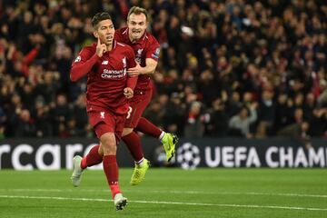 El tridente del Liverpool se puso el mono de trabajo ante el Estrella roja, la cenicienta del grupo. Salah hizo un doblete y Mané y Firmino marcaron un gol cada uno para sellar la primera vuelta de la fase de grupos con seis puntos y aventajar al PSG, que tenía cuatro.