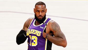 LeBron James, durante un partido de la NBA con Los Angeles Lakers.