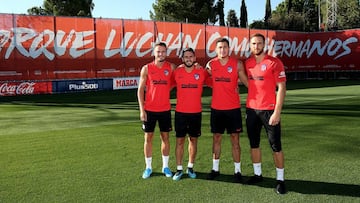 Los cuatro capitanes del Atl&eacute;tico para la temporada 2019-20.