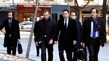 01/02/16 JUZGADOS JUICIOS AUDIENCIA NACIONAL JUICIO POR DELITO DE ESTAFA HACIENDA FICHAJE DE NEYMAR POR EL BARCELONA
JOSEP BARTOMEU - SANDRO ROSELL - NACHO MESTRE
PUBLICADA 02/02/16 NA MA15 1COL