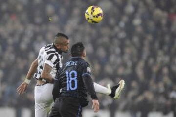 Arturo Vidal aportó con una asistencia en empate de Juventus ante Inter y fue reemplazado en la segunda etapa. 