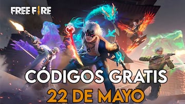 Free Fire c車digos gratis 22 de mayo