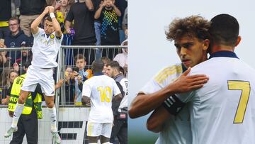 La otra toma del golazo de Cristiano a pase de Joao Felix