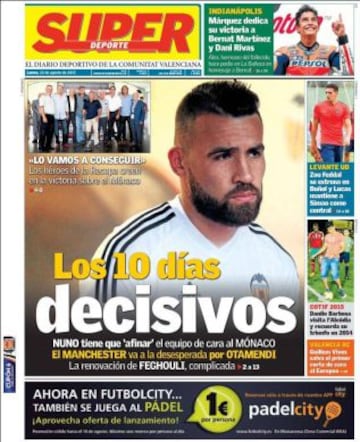 Portadas de la prensa deportiva