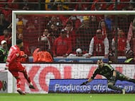 Los ‘Diablos Rojos’ pudieron conseguir finalmente un campeonato en su ‘portería maldita’: la de la tribuna general del Nemesio Diez de Toluca.