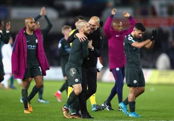 Pep Guardiola and David Silva