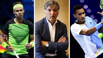 Rafa Nadal, Toni Nadal y Félix Auger-Aliassime