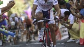 Purito Rodríguez en la octava etapa de la vuelta.