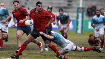 Imagen del encuentro del Europe Championship (6 Naciones B) entre España y Rusia en lucha por una plaza en el Mundial de Japón 2019.