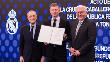 Florentino Pérez, Kroos y Steinmeier.