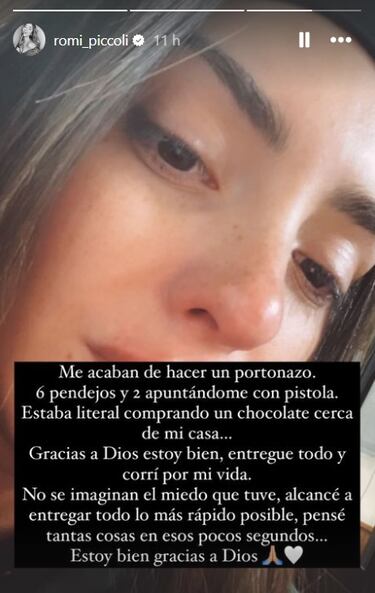 “Me acaban de hacer un portonazo, seis pendejos y dos apuntándome con pistola; estaba comprando un chocolate”