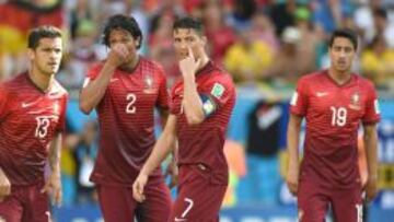 Varios jugadores de Portugal.