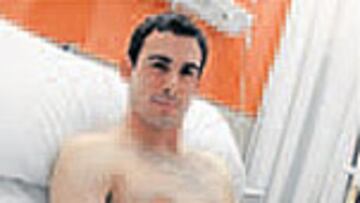 Díaz de Cerio, tras ser operado.