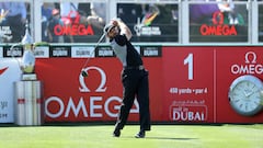 Sergio García, líder de acero en Dubai y se reta con Stenson