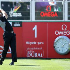 Sergio García, líder de acero en Dubai y se reta con Stenson