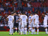Players of Monterrey during the 14th round match between Atlas and Monterrey as part of the Liga BBVA MX Varonil, Torneo Clausura 2026 atJalisco Stadium, on April 11, 2026 in Guadalajara, Jalisco, Mexico.