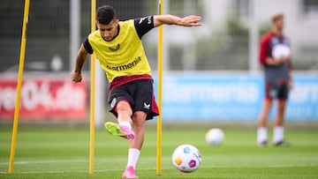 Gustavo Puerta ya tuvo su primera práctica con Bayer Leverkusen.